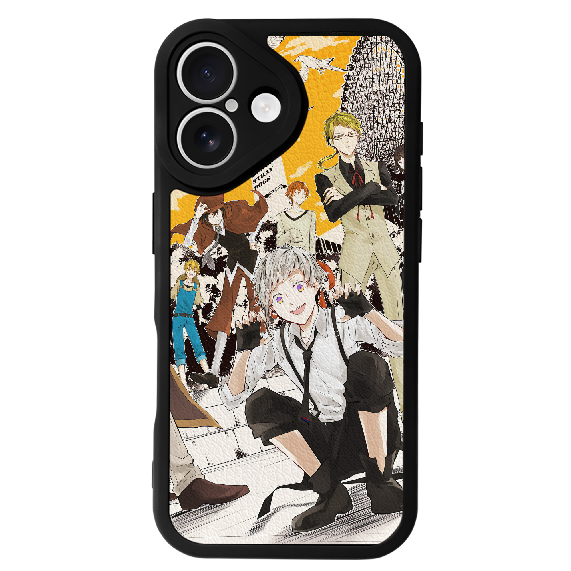 （画像用） 文豪ストレイドッグス Bungo Stray Dogs 【iPhone 16シリーズ対応】シリコンスマホケース（レザー調） 材質：シリコン